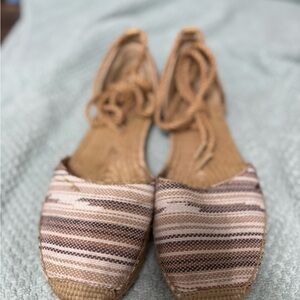 Striped Espadrille Flats